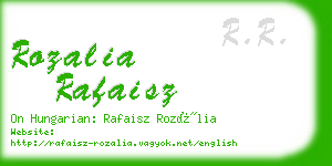 rozalia rafaisz business card